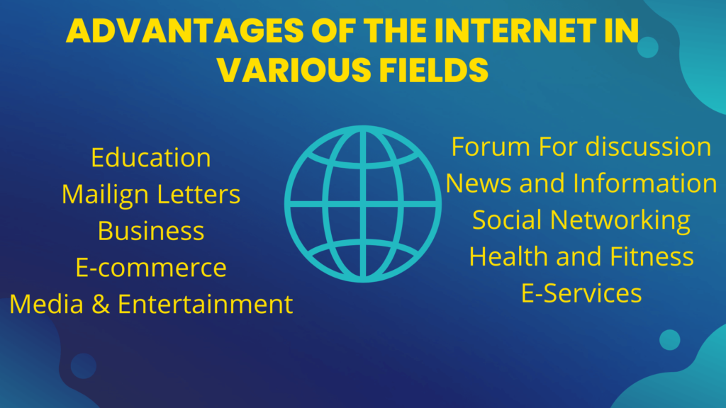 ADVANTAGES OF THE INTERNET IN VARIOUS FIELDS