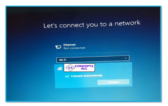 Network Options in Installing Windows 10
