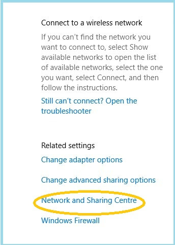 change advanced sharing options