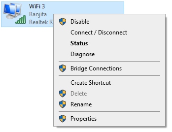 WiFI disable or enable