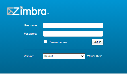 Zimbra Mail web client