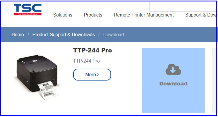 Download TTP 244 Barcode printer Drivers