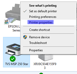 Printer Properties