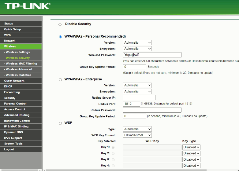 password change Tplink wifi