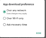 App download preferences