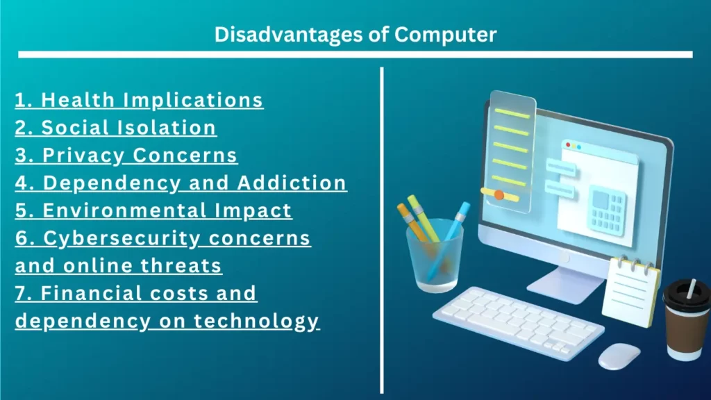 Disadvantages of Computer
