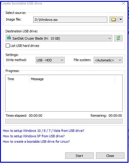 Start create Bootable Pendrive Using PowerISO