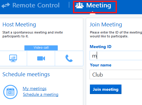 Meeting TeamViewer