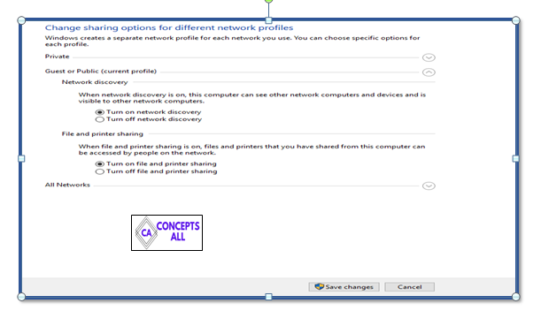 Turn on Network Discovery