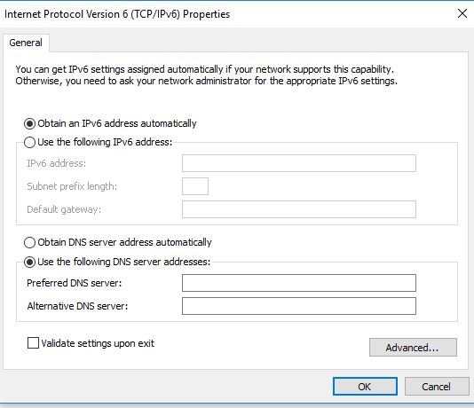 Dynamics IP address in IP6