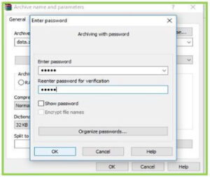 password zip file windows 10