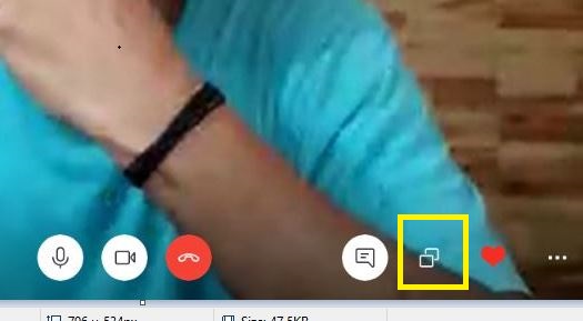 Screen sharing options on skype