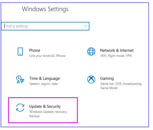 Windows Update settings