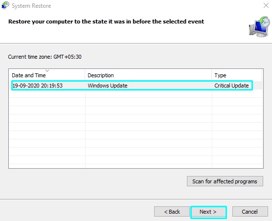 restore Points