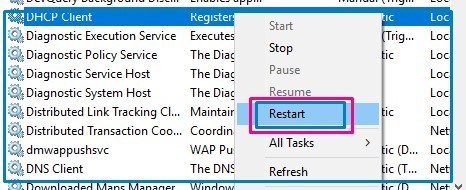 DHCP-Client-restart