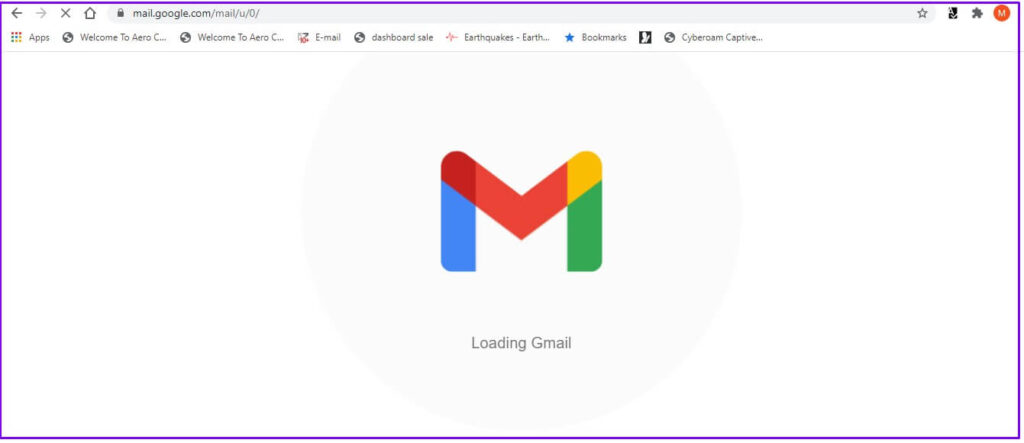 Gmail login screen