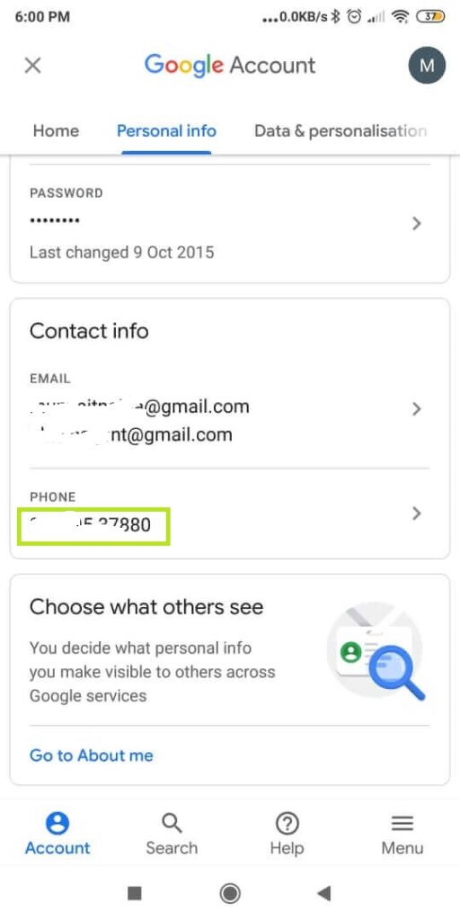 2 ways to change phone number in Gmail Account - Concepts All