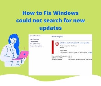 Windows could not search for new updates