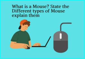 What is a Mouse? State the Different types of Mouse explain them
