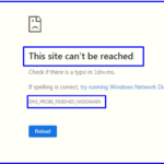 the site can't be reached DNS_PROBE_FINISHED_NXDOMAIN