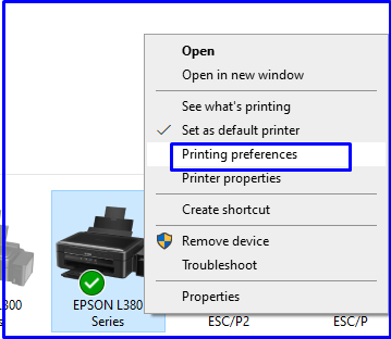 Printing Preference