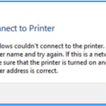 Network printer error windows couldn't connect to the printer