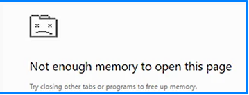 Not enough memory to open this page