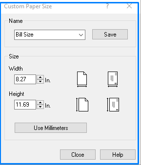 Paper Size in HP 1020