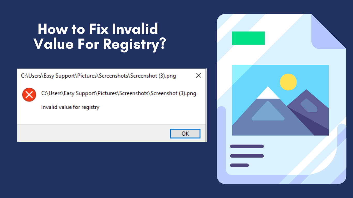 Invalid Value For Registry