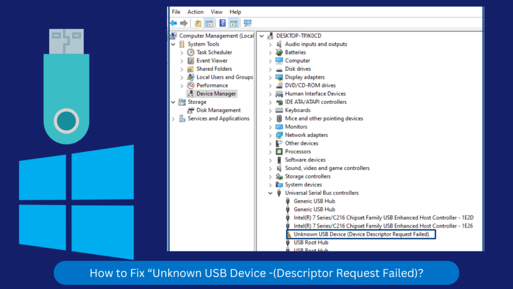 Unknown USB Device Descriptor Request Failed