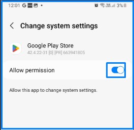 Turn On Allow Permission in Play Store